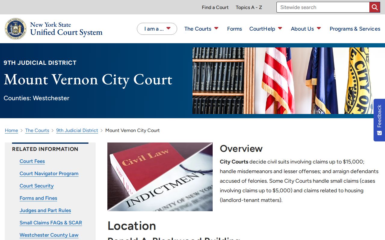 Mount Vernon resident lookup City Court contact and jurisdiction page