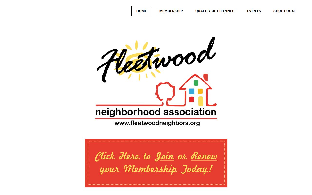 Mount Vernon neighbors Fleetwood Neighborhood Association home page
